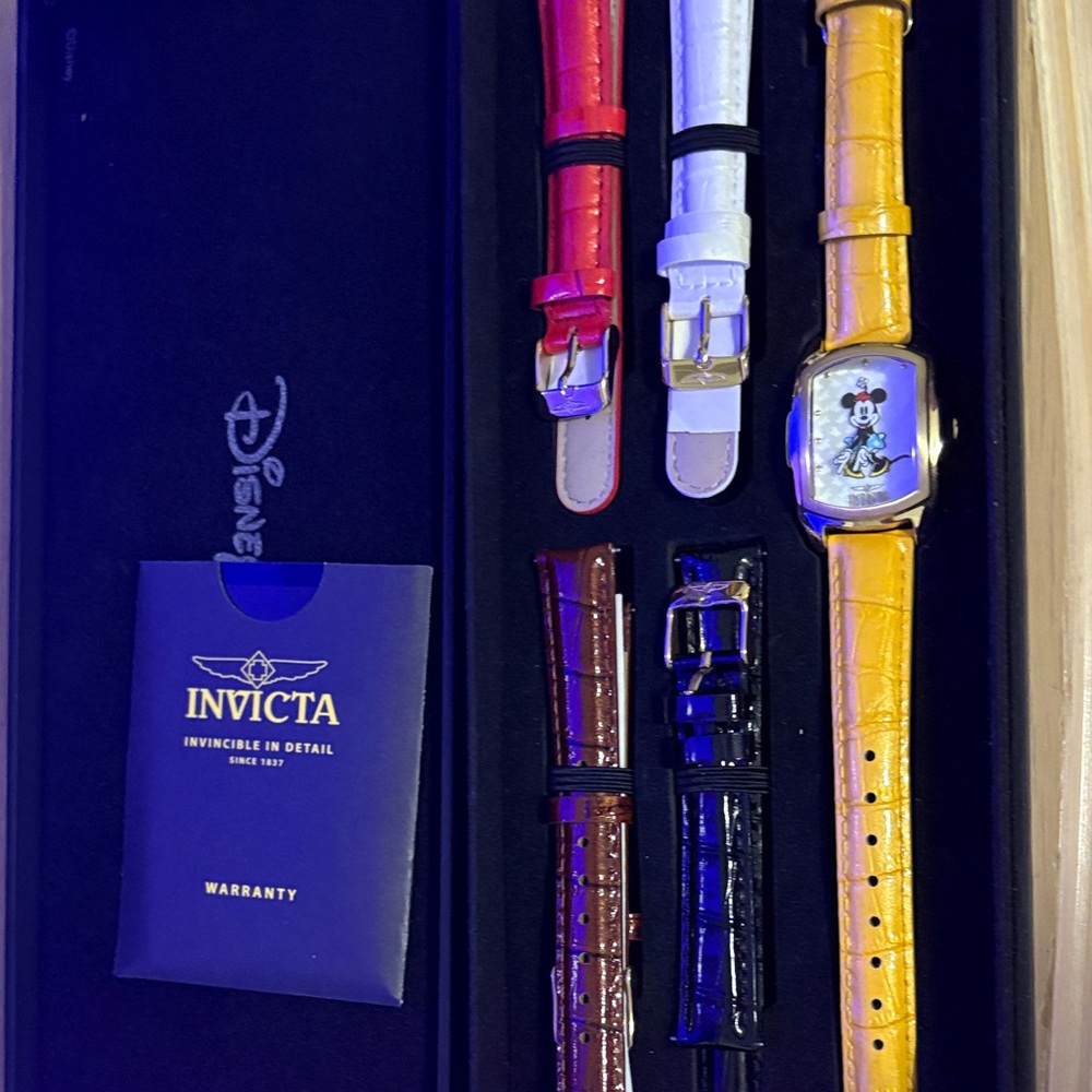 Invicta Mickey Mouse Watch with Colorful Straps